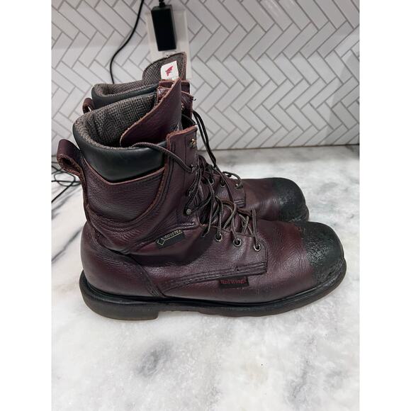 Red Wing 2414 Men’s 12B Gore-Tex Steel Toe EH Work Boots USA Made Brown Leather - Picture 1 of 16